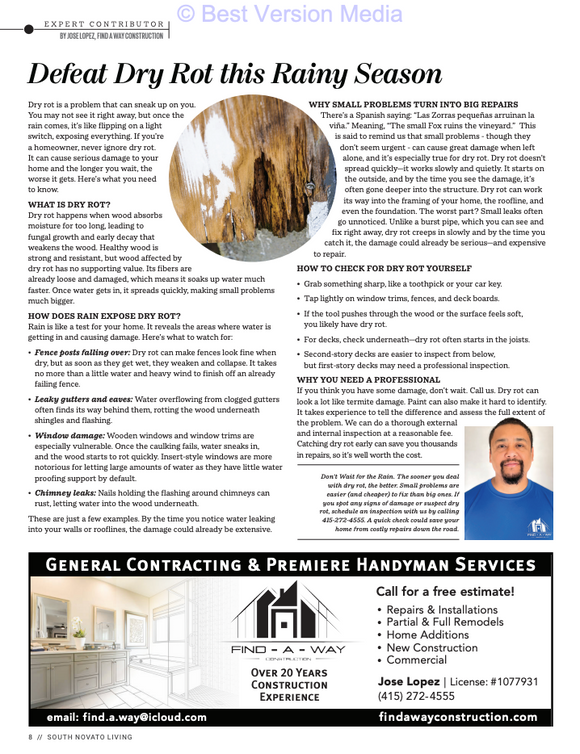 Defeat Dry Rot this Rainy Season